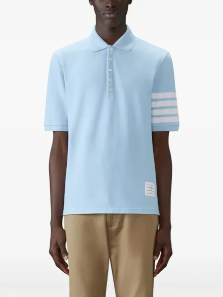 Tricou polo Thom Browne albastru