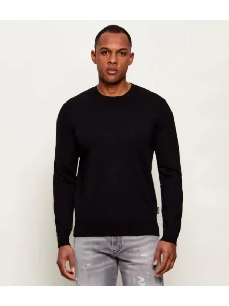 Replay Pulover cu adaos de cașmir negru