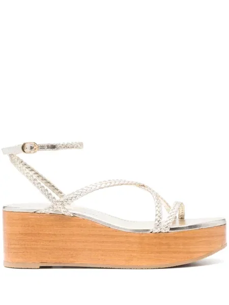 Sandale Stuart Weitzman cu pană auriu