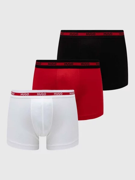 Hugo Bodywear chiloți boxer trunk triplet planet roșu