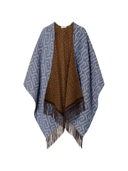 Poncho Liu Jo din jacard albastru
