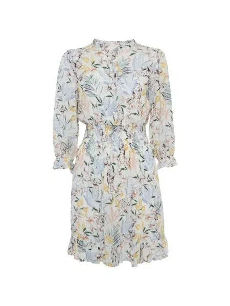 Rochie mini Maje cu model floral cu imagine alb