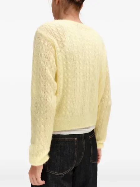 Cardigan Bimba Y Lola de mohair galben