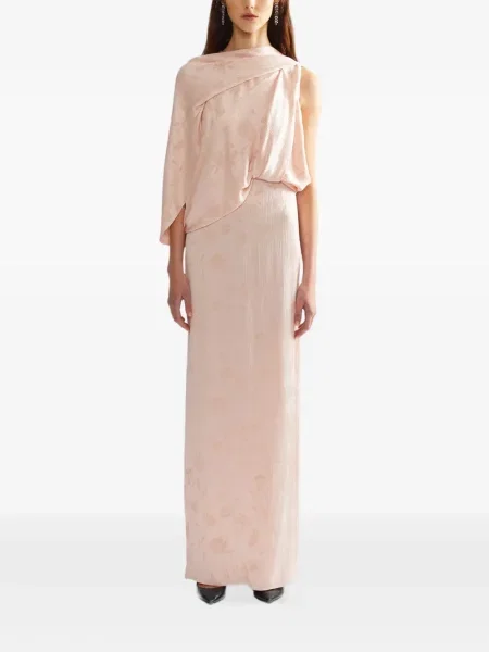 Rochie maxi Erdem din jacard drapată roz