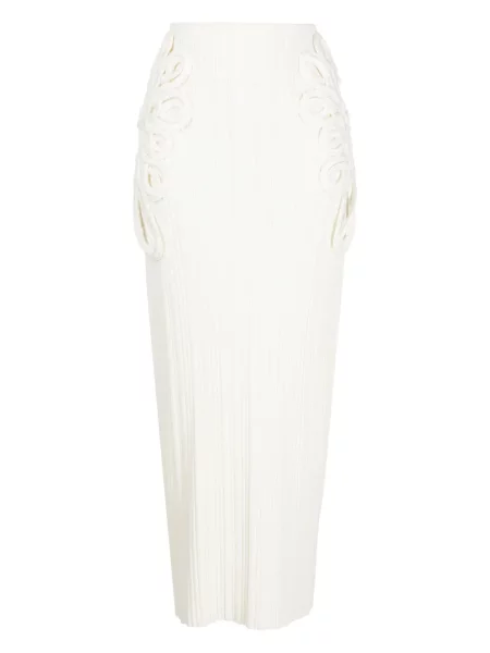 Fustă Cult Gaia cu model floral alb