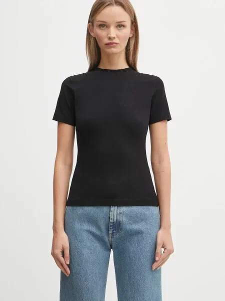 VETEMENTS tricou Logo Fitted T-Shirt negru
