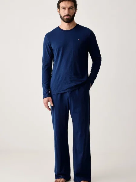 Tommy Hilfiger spodnie piżamowe niebieskie