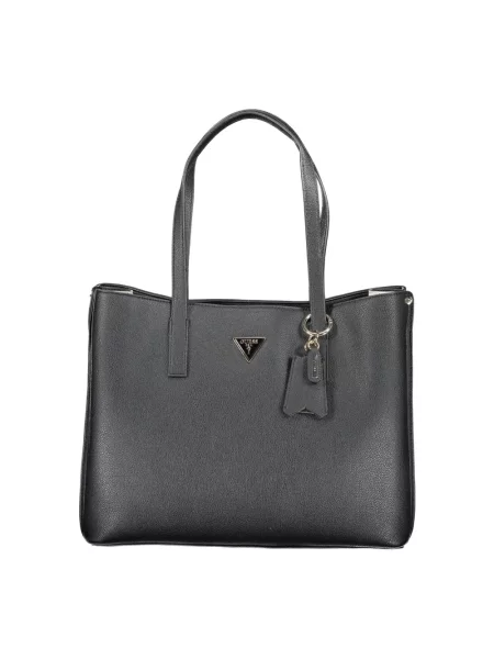 Torebka skórzana Guess skórzana czarna