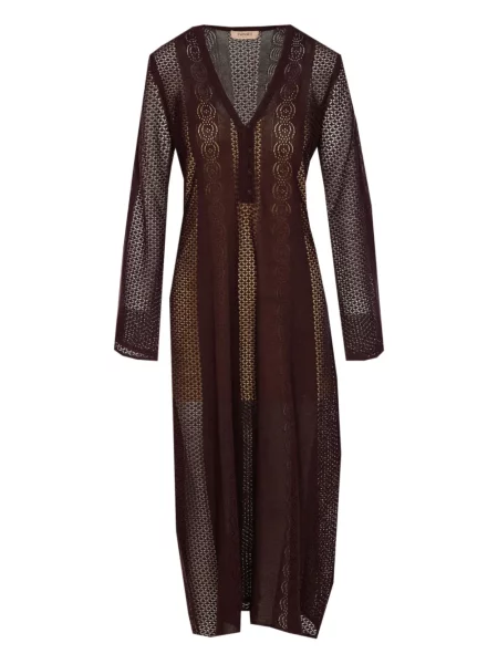 Rochie Twinset tricotate de costum maro