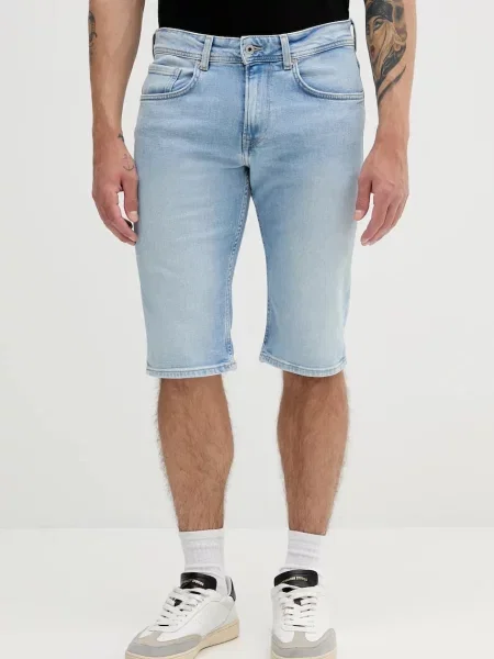 Traper kratke hlače Pepe Jeans STRAIGHT SHORT CASH plava