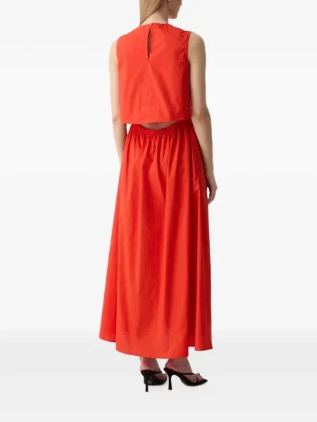 Rochie midi Benetton fără mâneci roșu