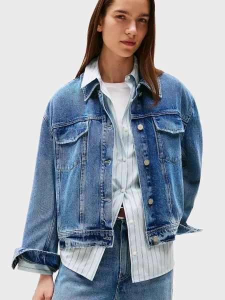 Повсякденна джинсова куртка Tommy Hilfiger блакитна