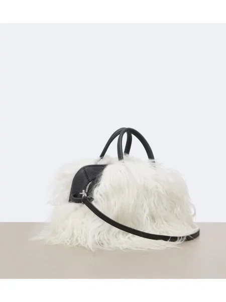 Geantă Jacquemus din piele de oaie negru