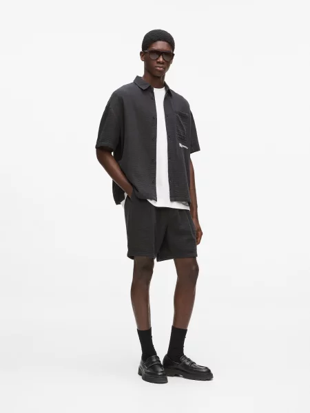 KARL LAGERFELD JEANS Pantaloni cutați negru