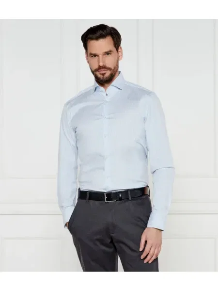 BOSS BLACK Cămașă | Slim Fit | stretch negru
