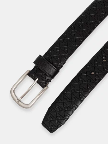 Calvin Klein Pas usnjen črna
