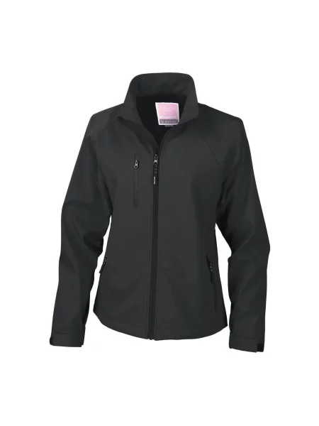La Femme® Oddychająca Kurtka Wiatroodporna Typu Softshell czarna