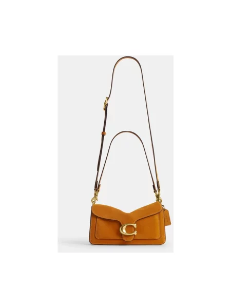 Coach torebka crossbody zamszowa Suade Tabby Shoulder Bag 26 brązowa