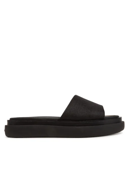 Calvin Klein papucs FLATFORM SLIDE JACQ platformos fekete
