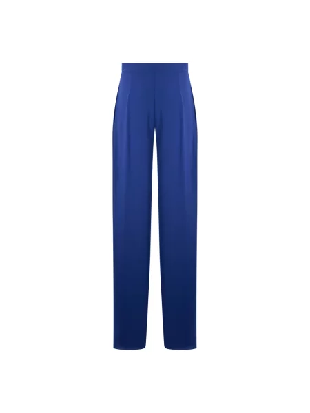 Lekkie spodnie Max Mara Studio niebieskie