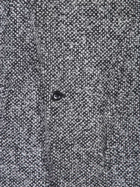 Geacă Emporio Armani de lână cu model herringbone negru