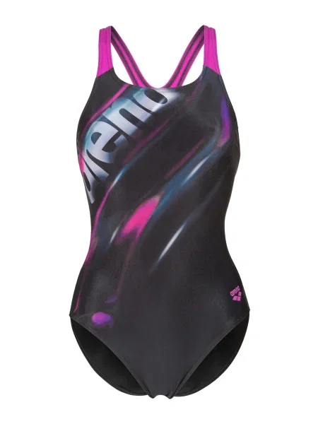 ARENA Costum de baie întreg Placement Pro Back albastru / lila negru