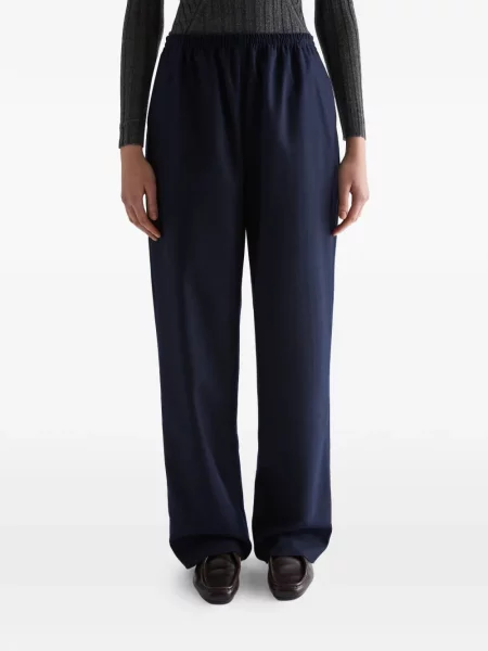 Pantaloni Jil Sander de lână albastru