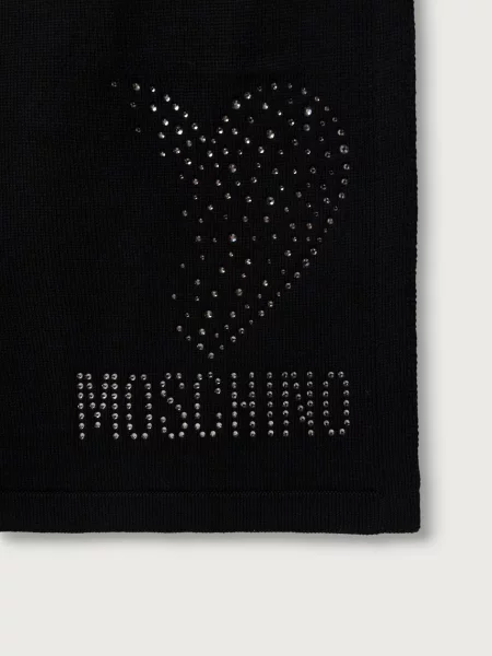 Moschino fular lână negru