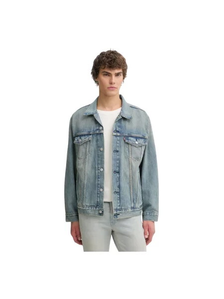 Kurtka jeansowa o kroju relaxed fit z czystej bawełny Levi's niebieska