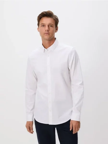 Reserved сорочка super slim fit білий