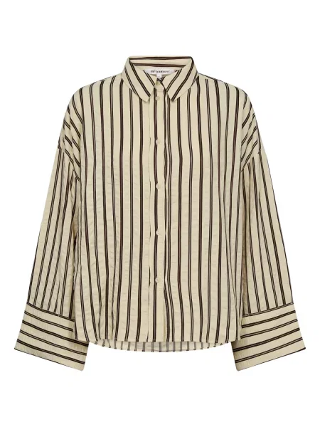 Co'couture Tričko Oxana / hnědá béžová