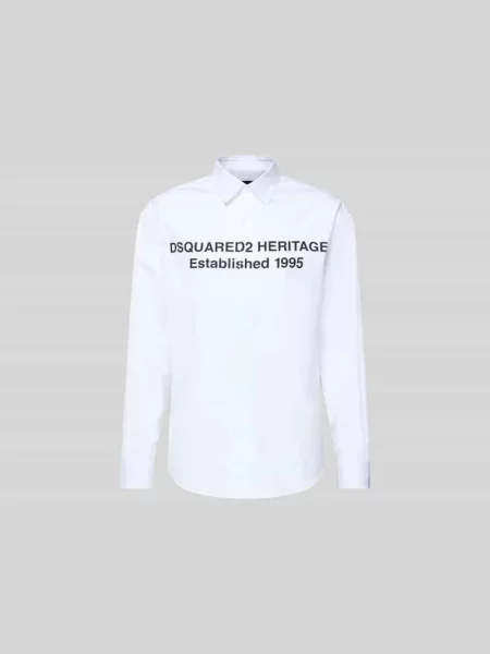 Koszula casualowa o kroju regular fit z bawełny Dsquared2 biała