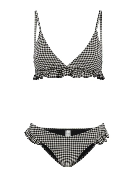 Shiwi Costum de baie două piese ROMY negru gri alb