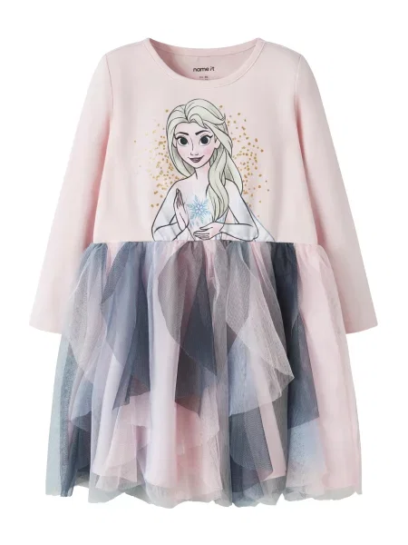 NAME IT Rochie NMFSori Frozen bleumarin / azuriu / deschis / roz pastel galben