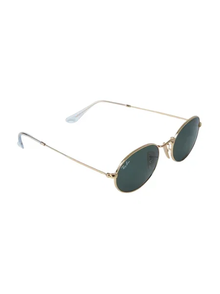 Ray-Ban Akcesoria unisex Żółty ONE SIZE Metalowe Okrągłe Okulary przeciwsłoneczne z Motywem Logo zielone