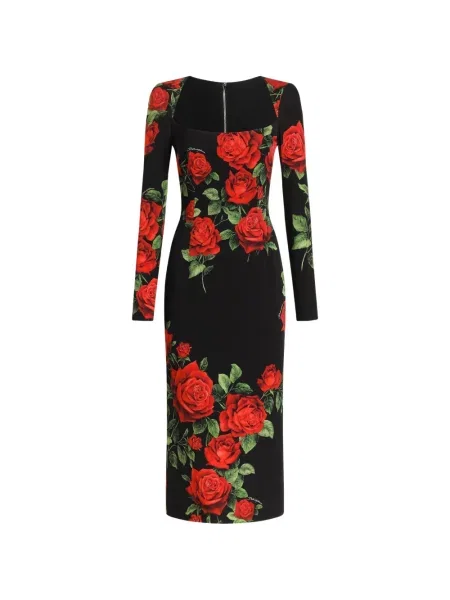 Rochie midi Dolce & Gabbana cu imagine negru