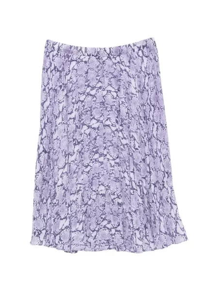 Fustă midi Michael Kors cu imagine cu model piele de șarpe violet