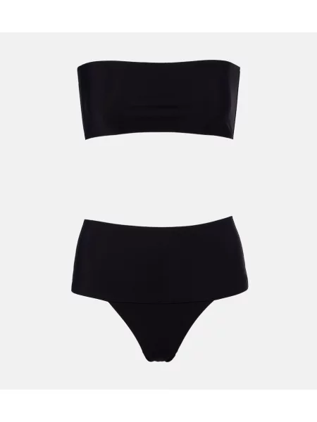 Bikini Alaïa din jerseu negru