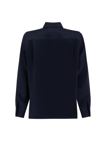 Lniana koszula Max Mara niebieska