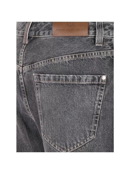 Jeansy straight leg Brunello Cucinelli szare