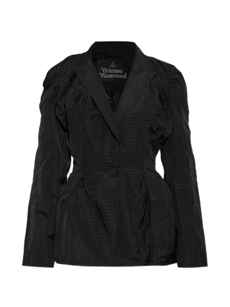 Sacou Vivienne Westwood în carouri cu volane negru