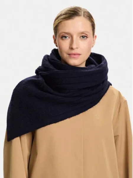 Šál s prímesou vlny Tommy Hilfiger čierna
