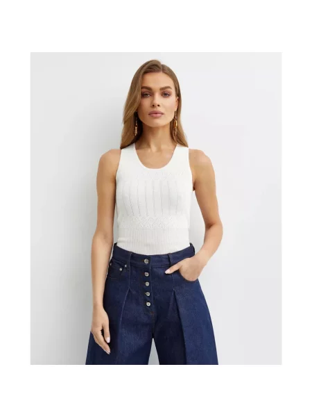 Top Jw Anderson bez rękawów beżowy