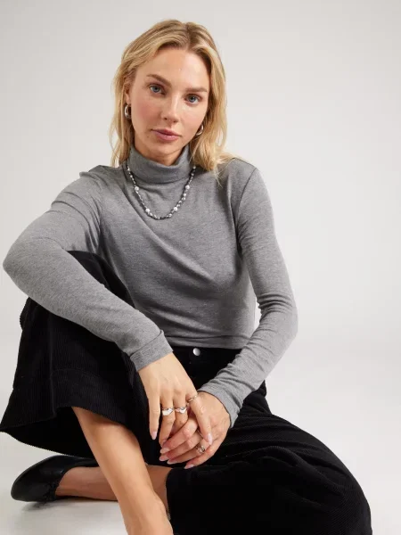 Soft Rebels Tricou Roman amestecat gri