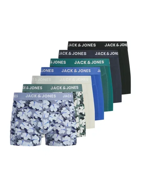 JACK & JONES Boxeri JACBEN albastru regal / grej / verde smarald negru