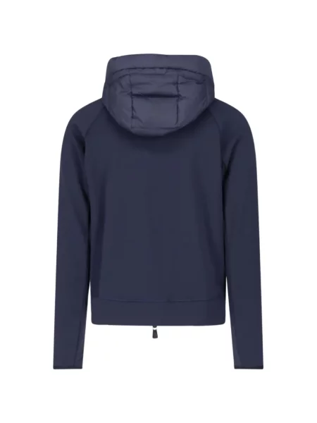 Geacă Moncler Grenoble cu glugă albastru