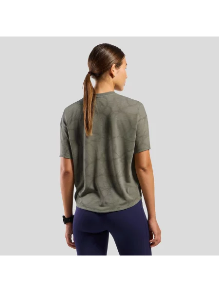 Koszulka Odlo ACTIVE NATURAL BLEND PRINT T-shirt zielona