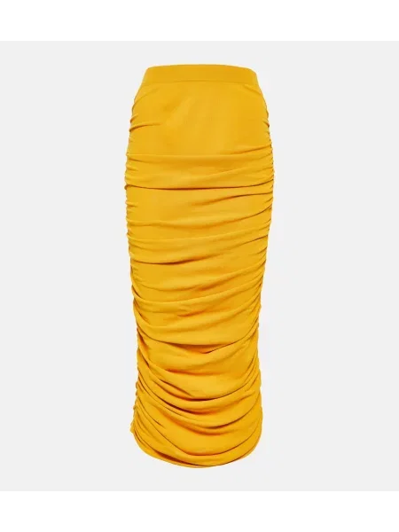 Fusta maxi Altuzarra din jerseu galben