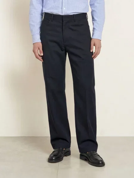 Arket Chino Kalhoty Regular Fit dark blue modré