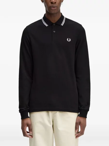 Polo Fred Perry cu broderie negru